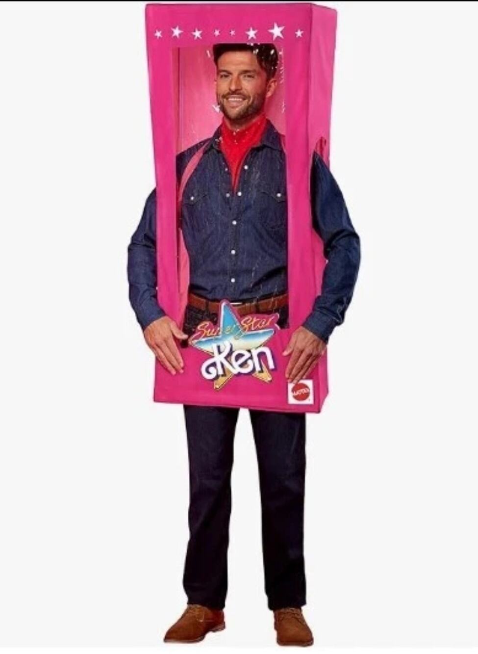 In Spirit Designs Ken Box Barbie Pink Halloween Costume Party Adult Size 14+